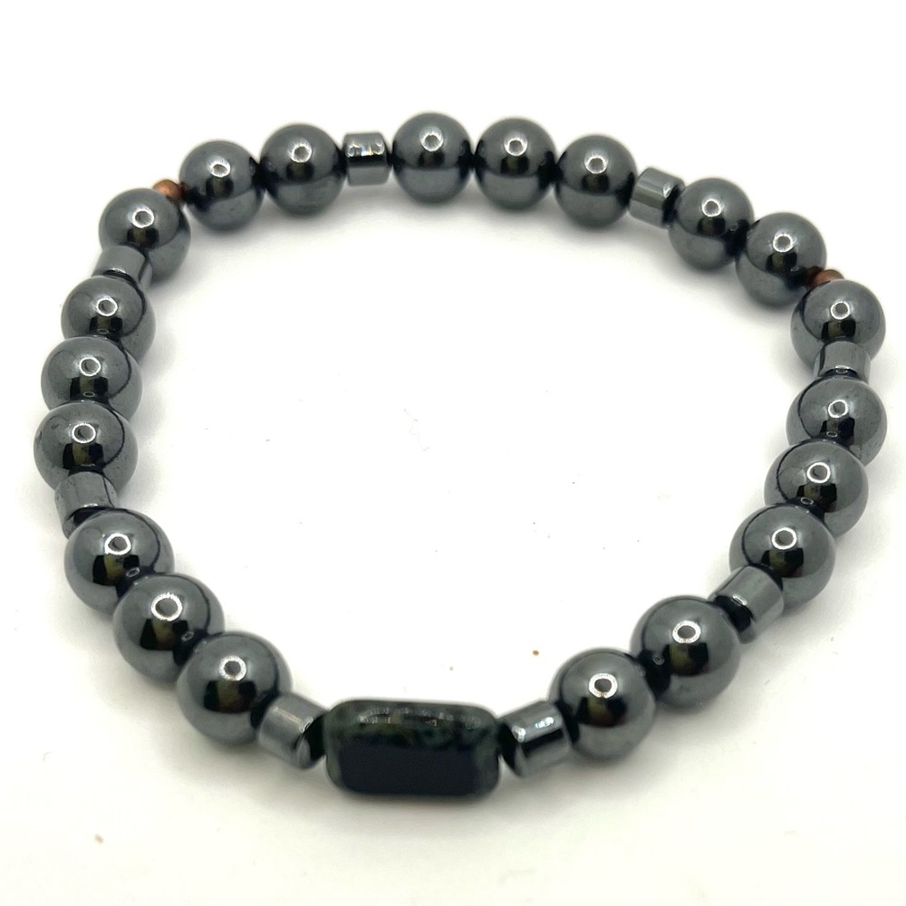 Natural Hematite beads Bracelet.